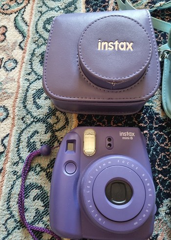 Mor Instax Mini 8 Film Kamera ve Kılıfı