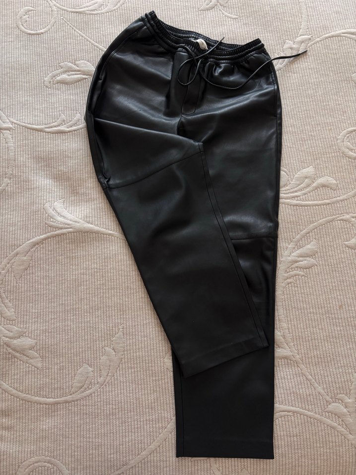 MANGO Deri Pantolon - Görsel 5