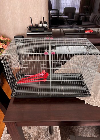 Gri Metal Evcil Hayvan Kafesi - Görsel 2