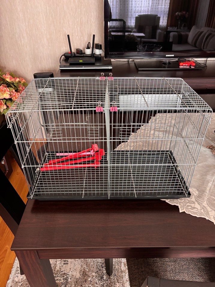 Gri Metal Evcil Hayvan Kafesi - Görsel 2