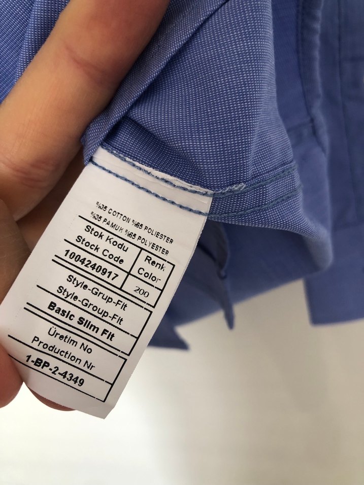 Mavi Erkek Uzun Kollu Düğmeli Gömlek - Görsel 5