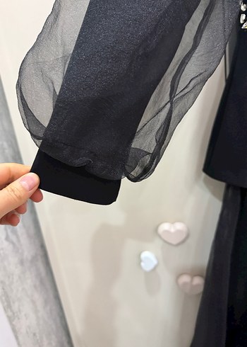 Siyah Uzun Kollu Gotik Uzun Abiye Elbise - Görsel 4