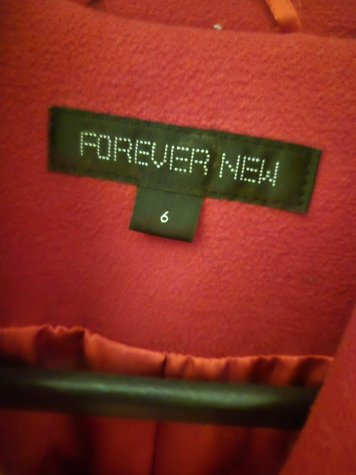 Forever New Kırmızı Kadın Kaban 6beden - Görsel 2