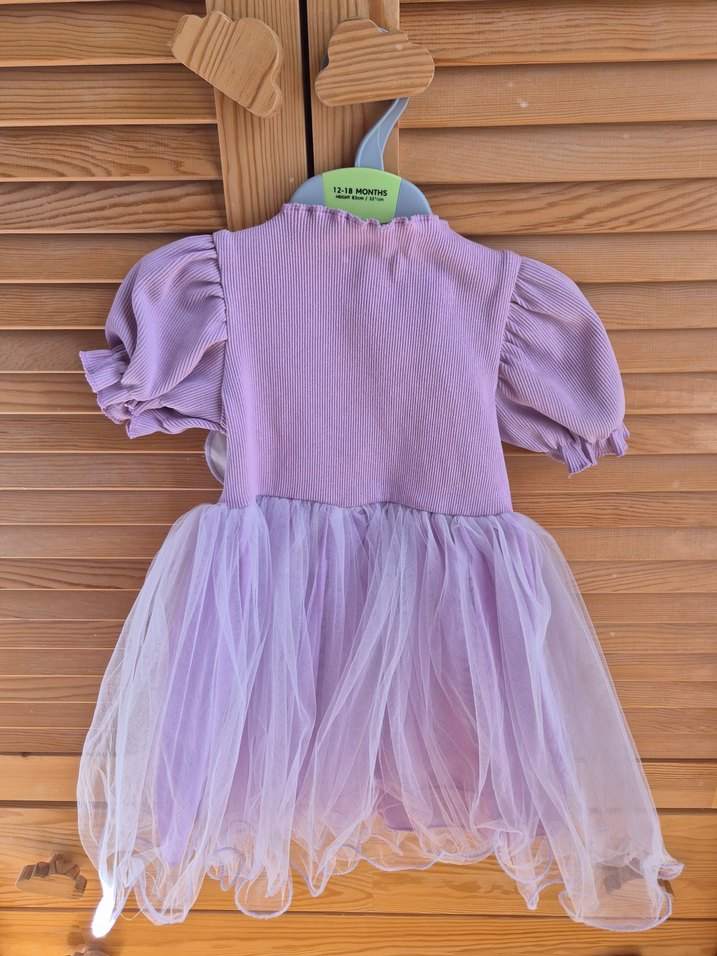 Le Mabelle Kız Çocuk Mor Kelebek Kanatlı Elbise - Görsel 2