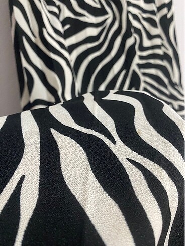universal Beden siyah Renk Zebra desenli etek