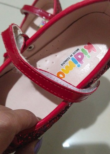 Kız Çocuk Kırmızı Simli Babet Ayakkabı - Görsel 4