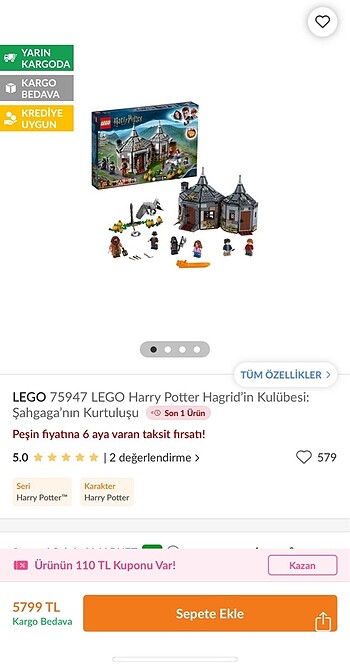  Beden Renk Lego Harry Potter
