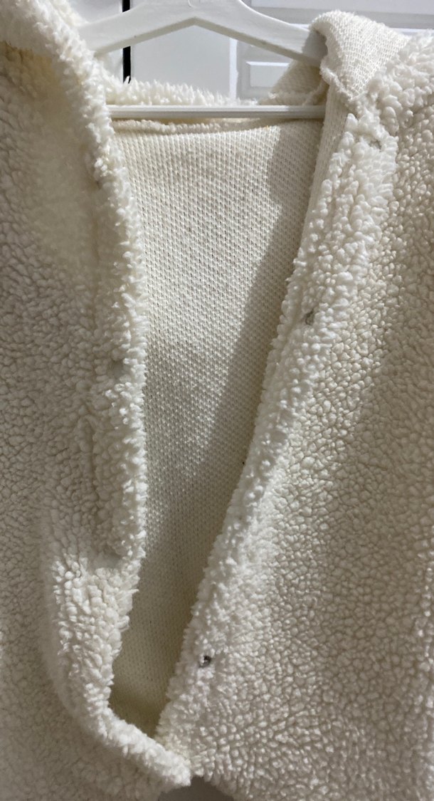 Kız Bebek Beyaz Peluş Tulum - Görsel 4