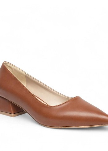Diğer Bej Deri Modern Klasik Kadın Stiletto