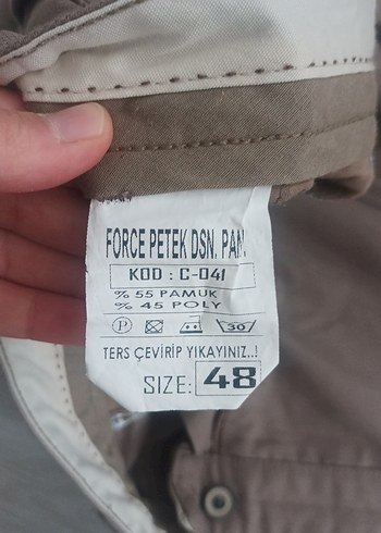 Düğmeli Bej Erkek Pantolon - Görsel 4