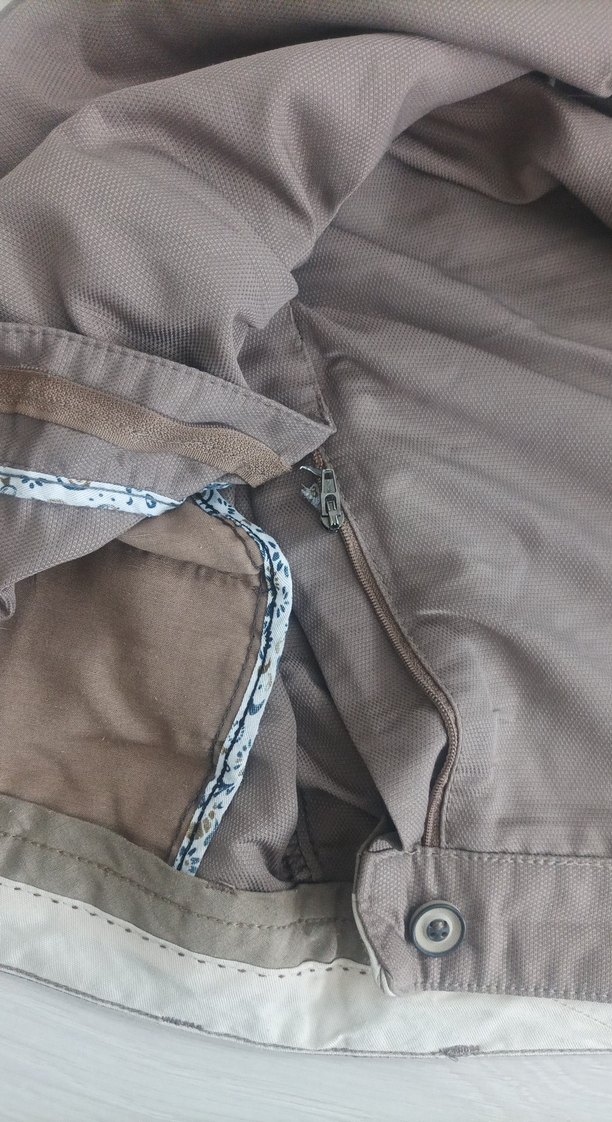 Düğmeli Bej Erkek Pantolon - Görsel 3