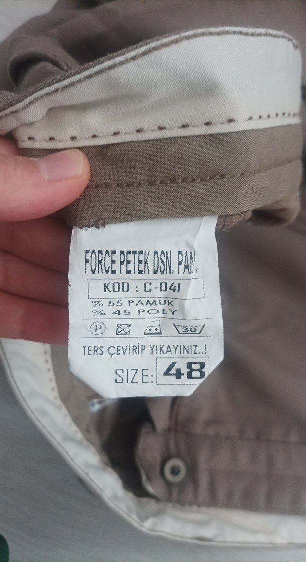 Düğmeli Bej Erkek Pantolon - Görsel 4