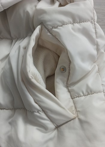 Beyaz Kadın Kışlık Mont stradivarius - Görsel 5