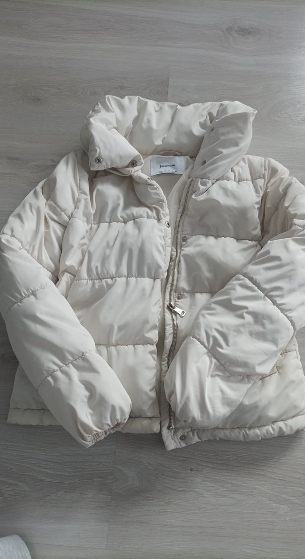 Beyaz Kadın Kışlık Mont stradivarius - Görsel 2