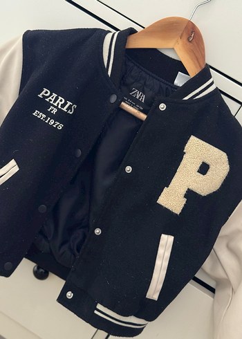 Beyaz Siyah Erkek Çocuk Puff Mont - Görsel 2