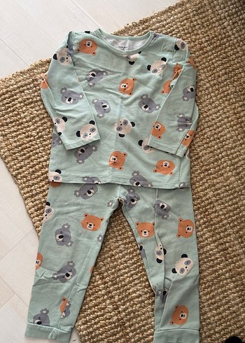 Bebek Erkek Gri Baskılı Triko Takım