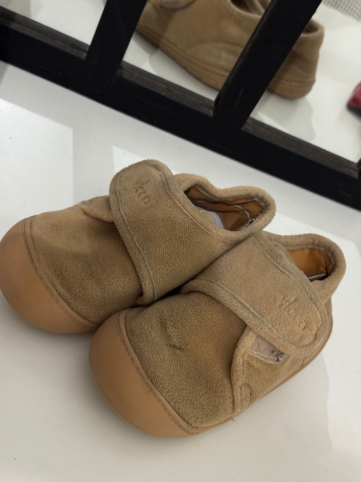 Bej Süet Erkek Çocuk Ev Terliği - Görsel 2