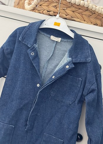 Lacivert Erkek Çocuk Denim Tulum - Görsel 3