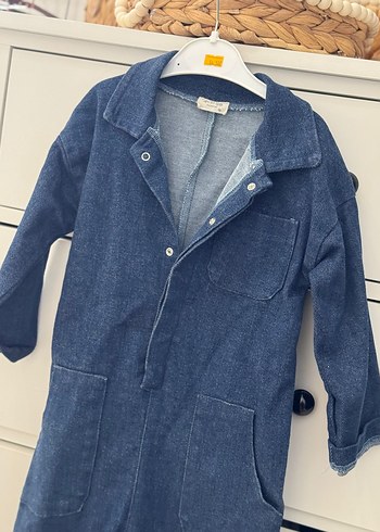 Lacivert Erkek Çocuk Denim Tulum - Görsel 2