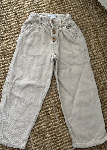 Erkek Çocuk Kahverengi Bol Kesim Keten Pantolon - Görsel 3