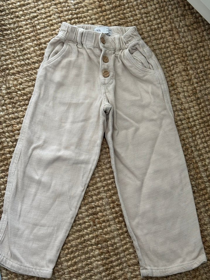 Erkek Çocuk Kahverengi Bol Kesim Keten Pantolon - Görsel 3