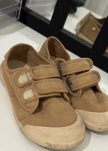 Bej Erkek Çocuk Spor Ayakkabı Velcro - Görsel 2