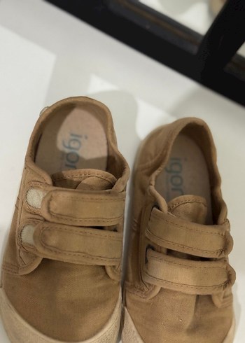 Bej Erkek Çocuk Spor Ayakkabı Velcro - Görsel 5