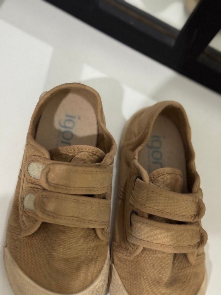 Bej Erkek Çocuk Spor Ayakkabı Velcro - Görsel 5