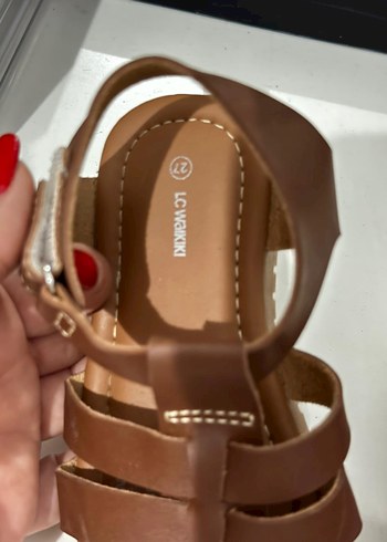 Kahverengi Erkek Çocuk Deri Tokalı Sandalet - Görsel 2