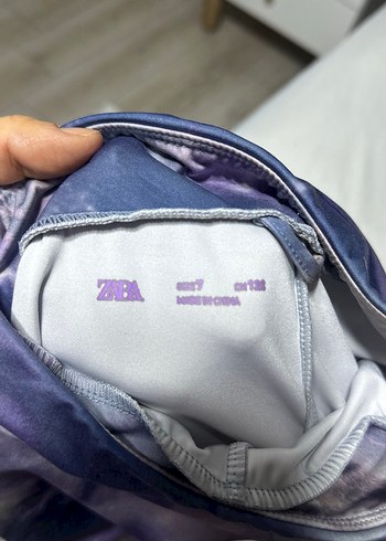 Mor Bağlama Desenli Uzun Tayt - Görsel 3