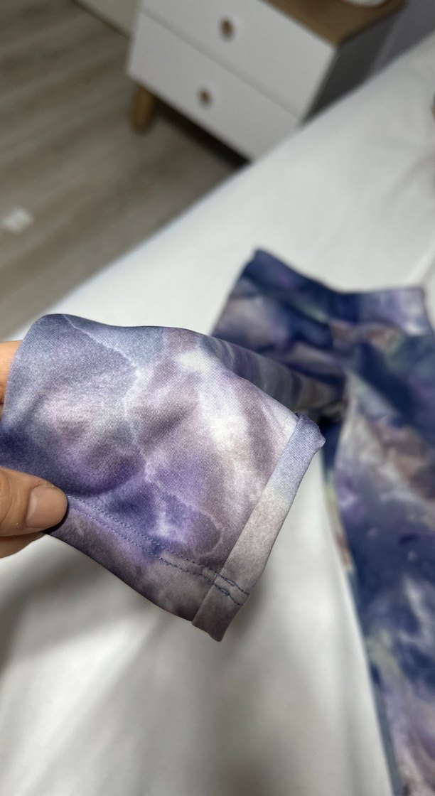 Mor Bağlama Desenli Uzun Tayt - Görsel 2