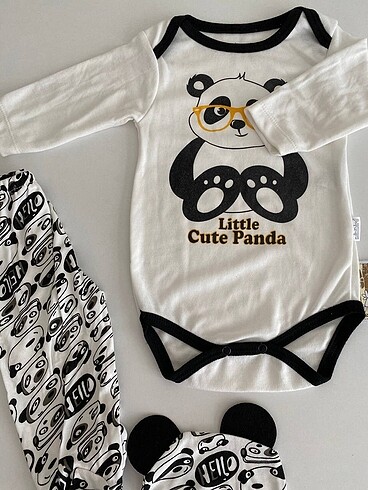 Bebek Panda Zıbın Takımı 3?lü