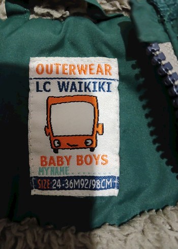 Koyu Yeşil Kapüşonlu Erkek Çocuk Mont - Görsel 2