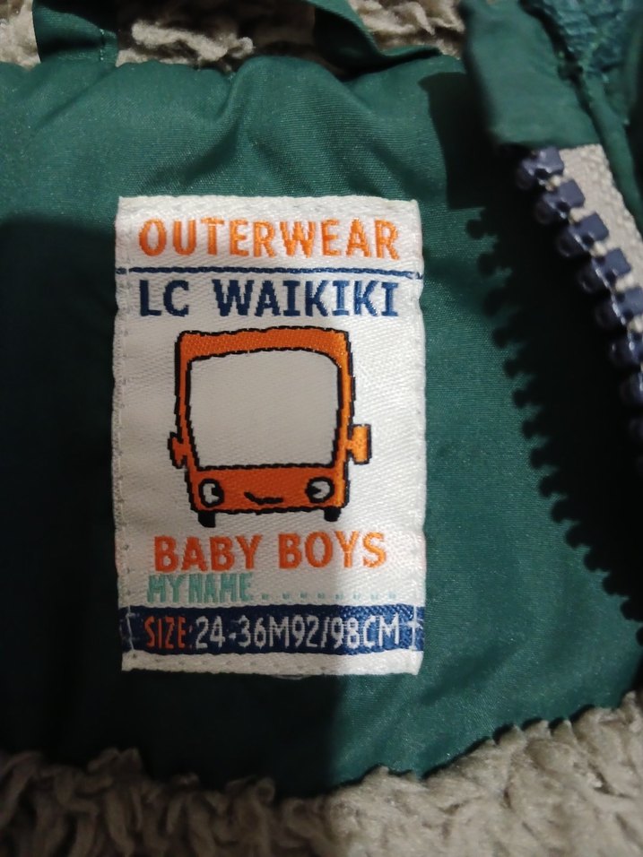 Koyu Yeşil Kapüşonlu Erkek Çocuk Mont - Görsel 2