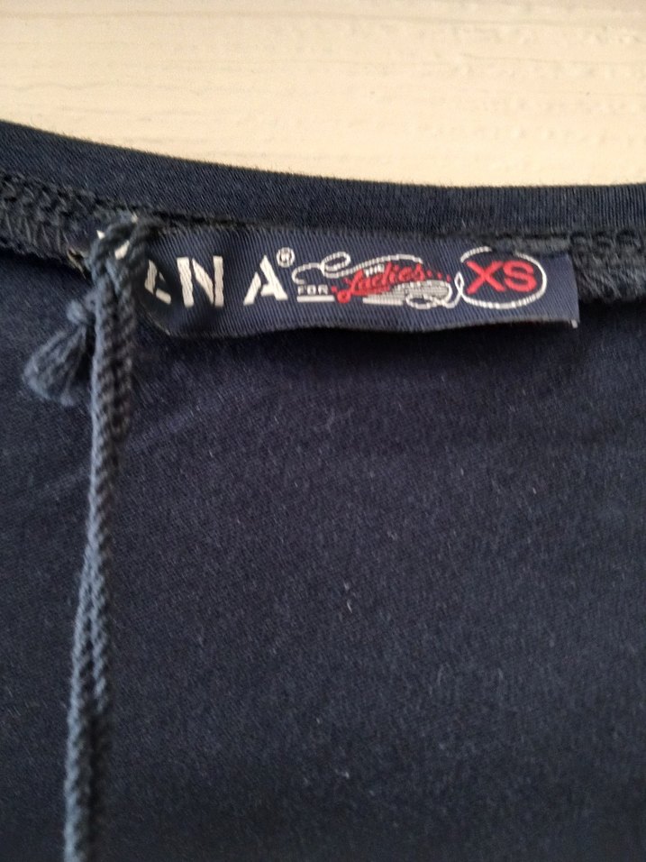 V Yaka Lacivert Hamile Uzun Kollu Tişört - Görsel 2