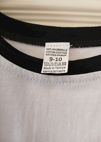 Beyaz Siyah Kız Çocuk Tişörtü BEACHS - Görsel 2