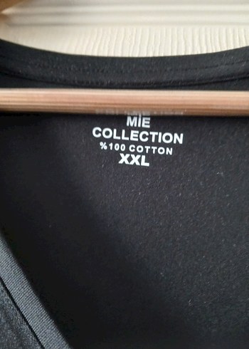 Siyah V Yaka Kadın Tişört - Görsel 2