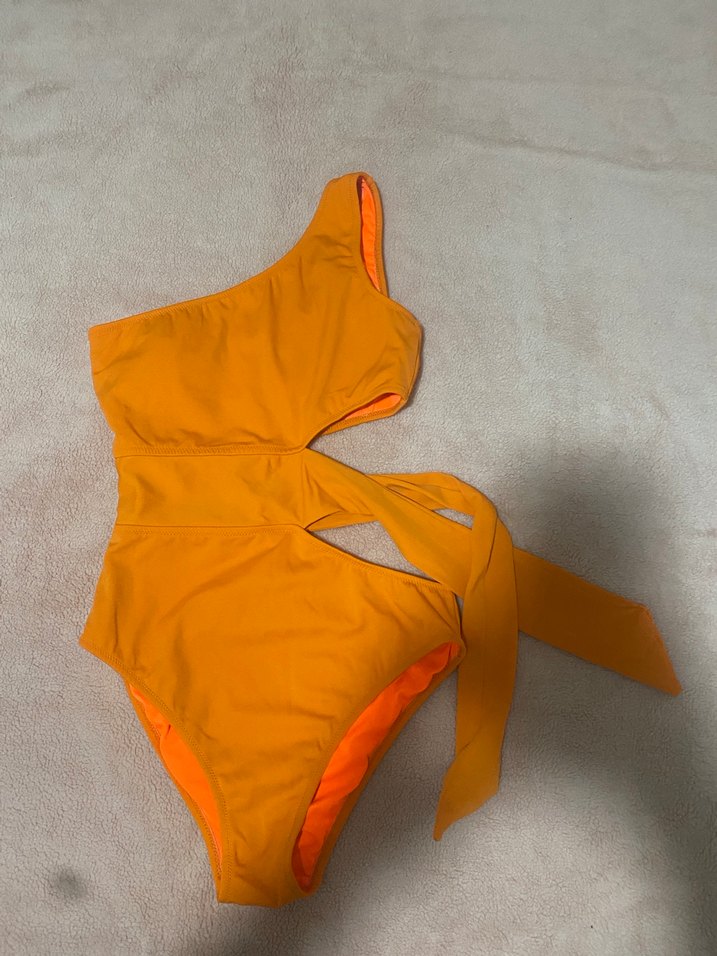 Turuncu Kemer Detaylı Bohem Mayo - Görsel 3