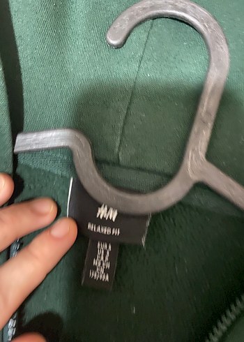 H&M Koyu Yeşil Fermuarlı Kadın Sweatshirt