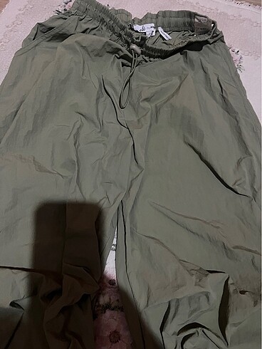 Koton haki yeşili paraşüt pantolon - Görsel 3