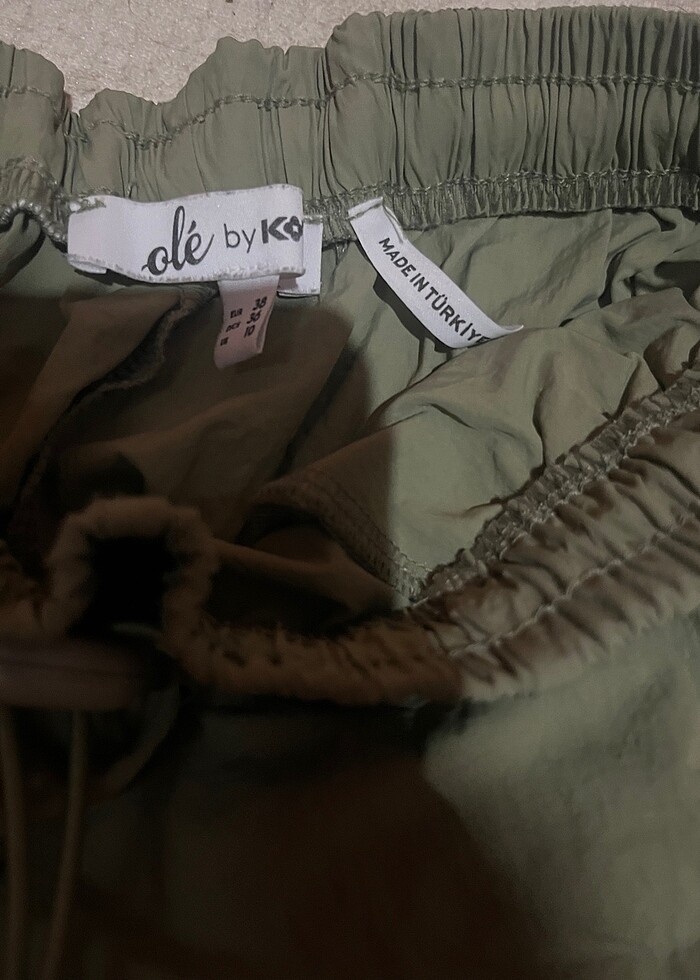 Koton haki yeşili paraşüt pantolon - Görsel 2