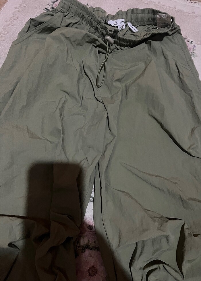 Koton haki yeşili paraşüt pantolon - Görsel 3