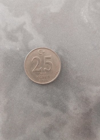 Gri eski 25 Kuruş Rozet