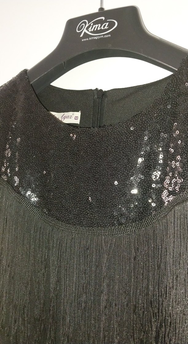 siyah abiye elbise - Görsel 4