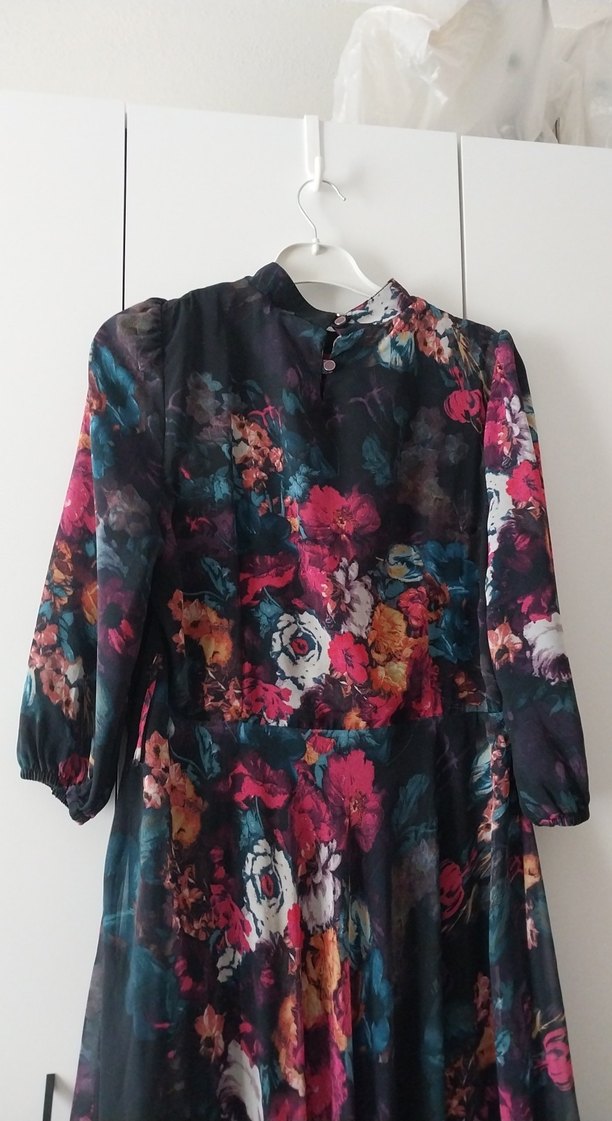 şifon elbise - Görsel 5