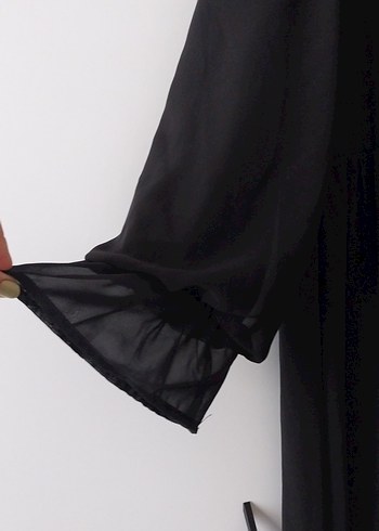 siyah şifon elbise - Görsel 3