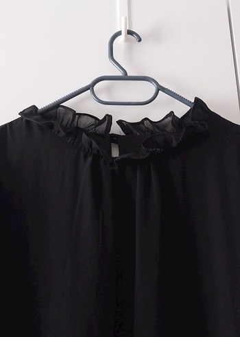 siyah şifon elbise - Görsel 4