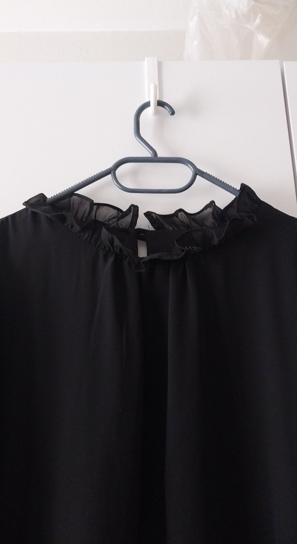 siyah şifon elbise - Görsel 4