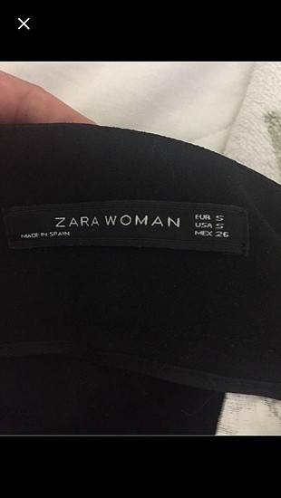s Beden Zara marka yüksel bel krep kumaş kısa ve bol paçalı pantolon az 