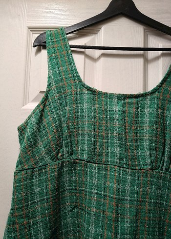 Yeşil Salaş Midi Elbise - Görsel 3